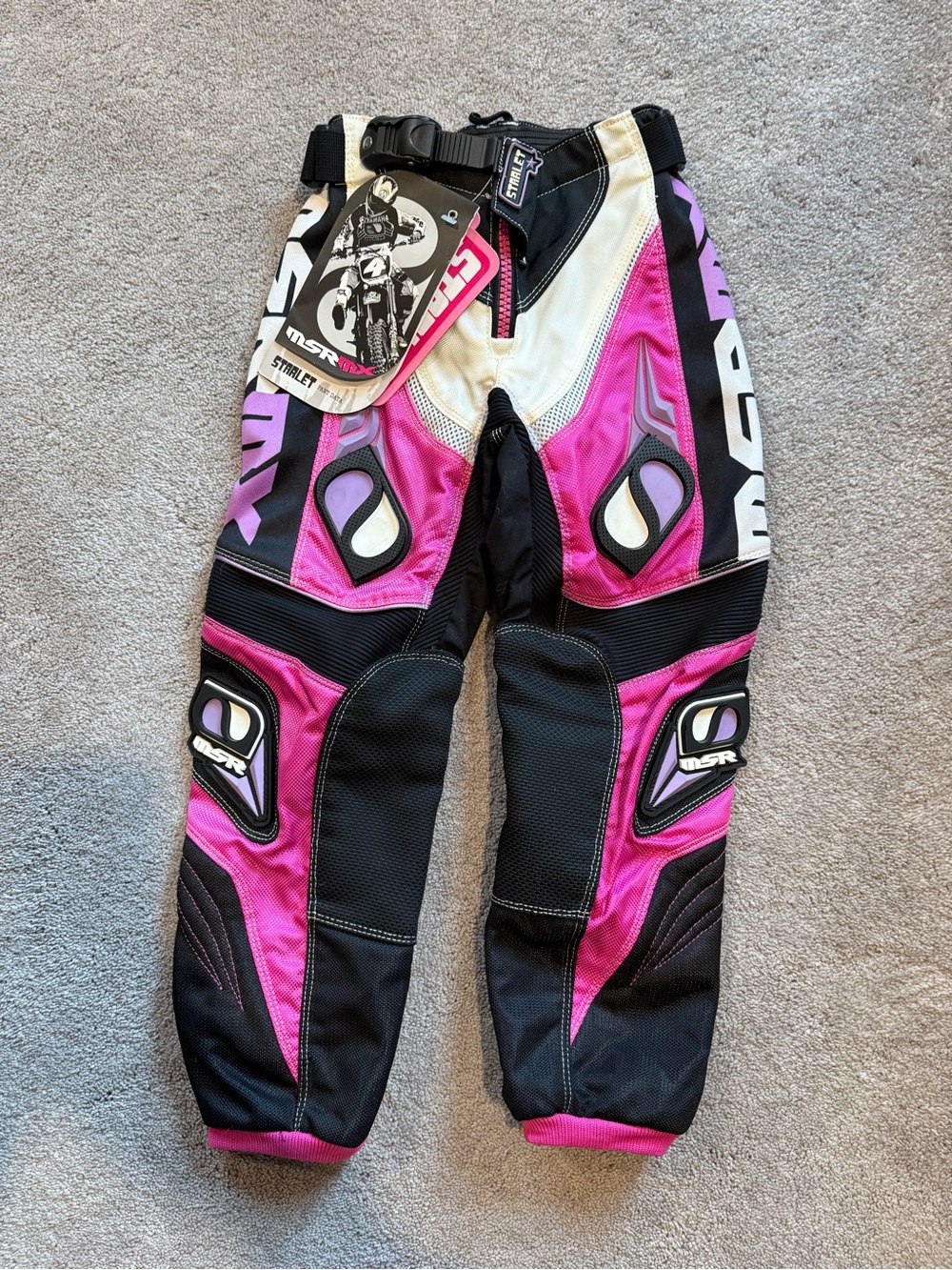 MSR Kids Pink and Black Motocross Pants